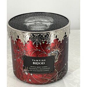 Bath & Body Works Vampire Blood Scented Candle 14.5 Oz Red Berries & Plum Hallow